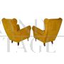 Gio Ponti style living room set with sofa and armchairs, Italy 1950s