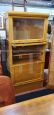 Vintage bookcase filing cabinet with retractable doors