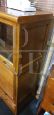 Small vintage bookcase with retractable doors