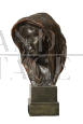 Anna - Antique bronze sculpture with a woman's bust signed Gemito