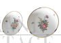 Antique pair of painted Ginori porcelain plates from the 19th century