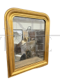 Antique gilded countertop mirror from the 19th century