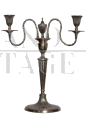 Antique silver metal candelabra