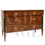 Antique Directoire chest of drawers in walnut, Italy 18th century