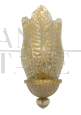Applique wall lamp in golden Murano glass, attr. Barovier