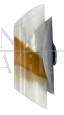 Wall lamp attributed to Esperia Brotto in amber and transparent Murano glass