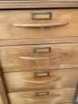 Vintage beech wood filing cabinet
