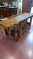 Vintage carpenter's bench with double vice