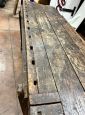 Old American carpenter's bench with side vice