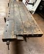 Old American carpenter's bench with side vice