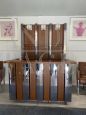 Original brown leather Willy Rizzo bar cabinet                            