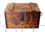 Vintage wooden Poretti beer chest trunk, 1912  