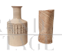 Glazed ceramic bottle and vase by Menozzi, 1970s