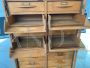 Vintage beech wood filing cabinet