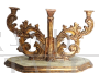 Antique 18th century candelabra in Mecca gilded wood
