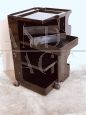 Carrello Boby di Joe Colombo per Bieffeplast in plastica nera                            