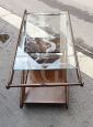 Cesare Lacca trolley with original decorated glass top