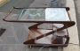 Cesare Lacca trolley with original decorated glass top
