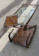 Cesare Lacca trolley with original decorated glass top