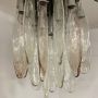Large Mazzega chandelier with cascading Murano glasses, Italy 1970s