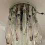 Large Mazzega chandelier with cascading Murano glasses, Italy 1970s