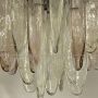 Large Mazzega chandelier with cascading Murano glasses, Italy 1970s