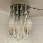 Large Mazzega chandelier with cascading Murano glasses, Italy 1970s                 
                            