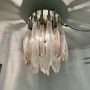 Large Mazzega chandelier with cascading Murano glasses, Italy 1970s