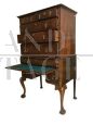 Antique English chest of drawers in walnut with writing desk