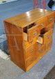 Vintage wooden archival office drawer unit