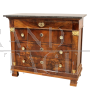 Small antique Empire chest of drawers in walnut, 19th century Italy            