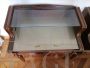 Pair of vintage bedside tables with double glass top