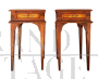 Pair of walnut bedside tables from the early 19th century   