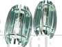 Pair of vintage 70s Veca glass sconces