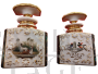 Pair of antique porcelain perfume bottles