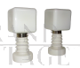 Pair of Vitropol cube table lamps, Poland 1970s            