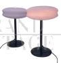 Pair of Fenice lamps by Stefano Marcato for Luce in lilac Murano glass