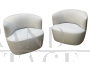 Pair of Éclat swivel armchairs by Vincent Van Duysen for Molteni