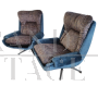 Pair of swivel armchairs by André Vandenbeuck for Strassle, 1960s
