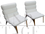 Pair of Scandinavian armchairs in white bouclé wool                          
                            