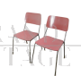 Pair of pink formica chairs, 1970s