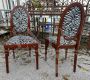 Pair of Thonet chairs upholstered with zebra fabric