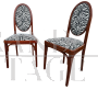 Pair of Thonet chairs upholstered with zebra fabric