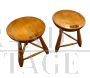 Pair of Mocho stools by Sergio Rodriguez in light wood         