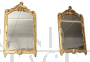 Pair of antique Louis XVI mirrors in pure gold, Italy 1750