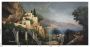 Amalfi Coast painting, Posillipo School, oil on canvas 