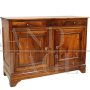 Antique Louis Philippe sideboard with two doors in walnut, 19th century  