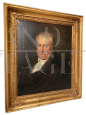 Antique painting with the portrait of a nobleman from 1830, in a contemporary frame