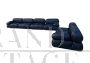 Camaleonda modular sofa by Mario Bellini in black leather                            
