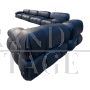 Camaleonda modular sofa by Mario Bellini in black leather                            